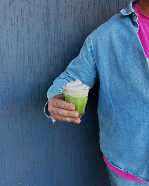 A matcha latte to take away